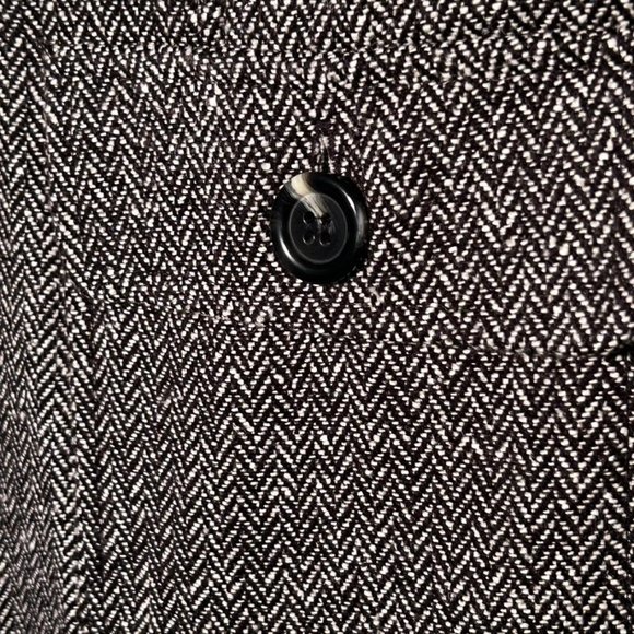 Prophecy Vintage Black & White Tweed-Like Jacket EUC Size 16 - Picture 4 of 8